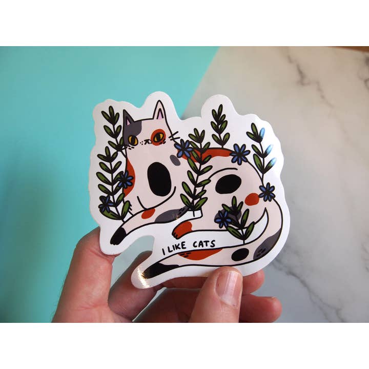 I LIKE CATS - Wholesale Sticker - Calico Cat Vinyl Decal Sticker6