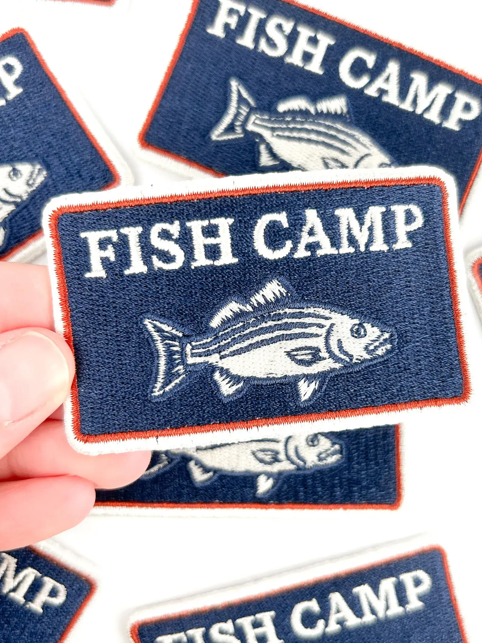 Field Trip Threads - Wholesale Patch - Fish Camp Patch – Embroidered Iron On Coastal Outdoors Lake4