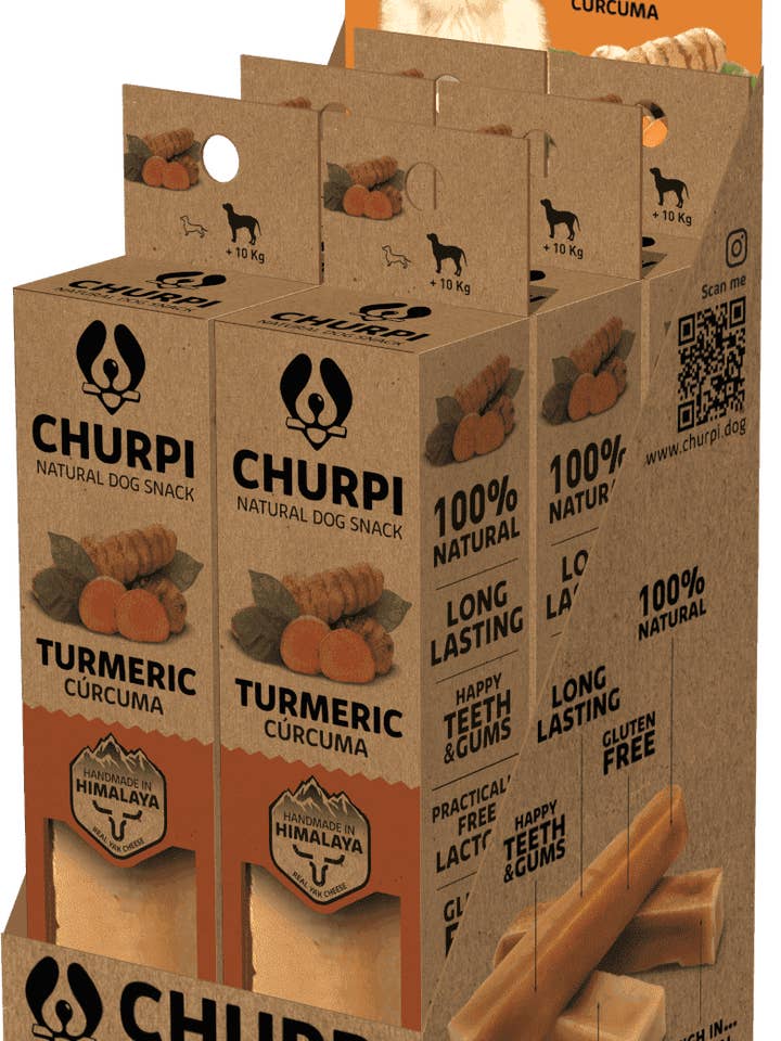 KURKUMA BOX L CHURPI Yak Snack/Leckerli für Hunde für den Großhandel von CHURPI