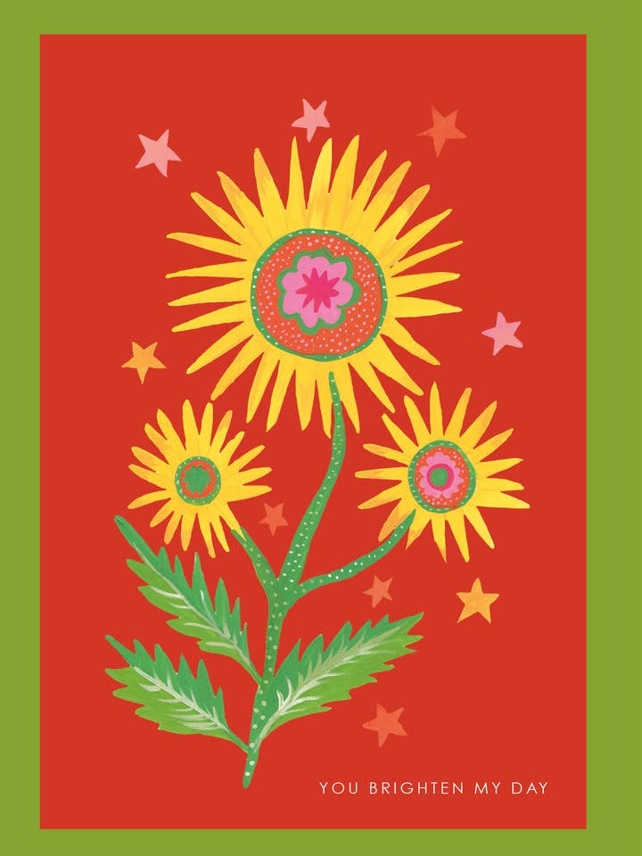 'Flower Burst 4' Greetings Card for wholesale by Hutch Cassidy (Greetings Cards and Paper Goods)