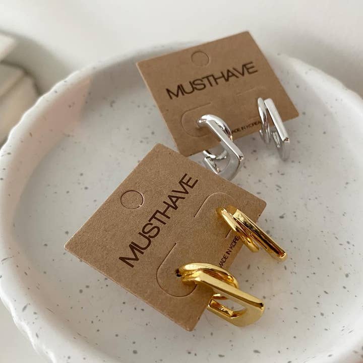 Hoop and Square Together Earrings for wholesale by musthavemustget