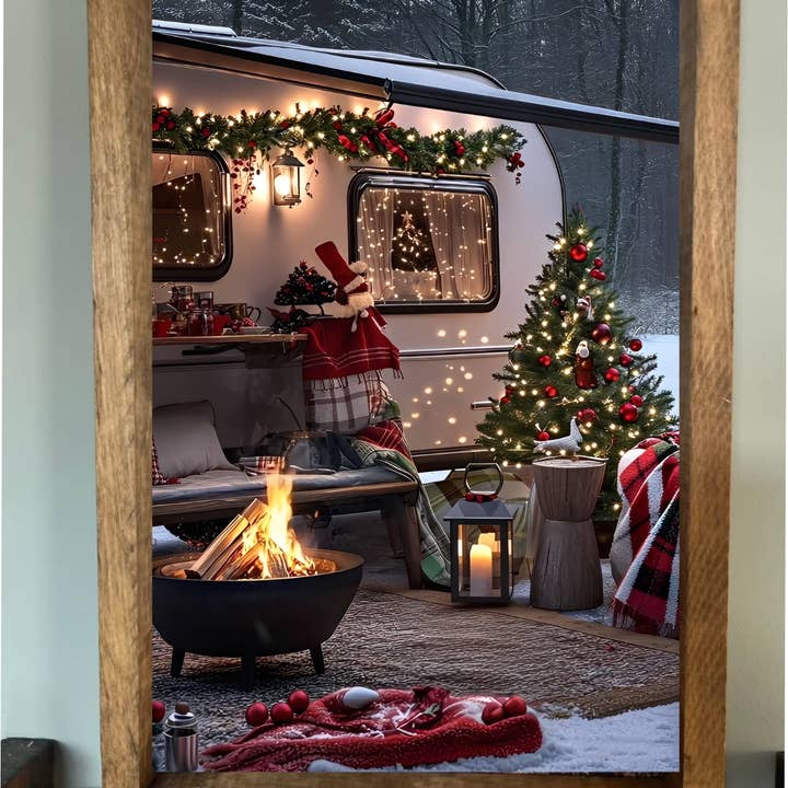 Camper's Kerstboerderijbord voor wholesale door Stir Crazy Signs