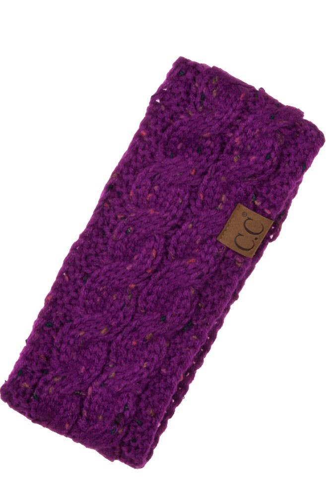 Hana – wholesale Pannband - Dam – C.C Chunky Stickad Confetti Sherpa fodrad pannband4