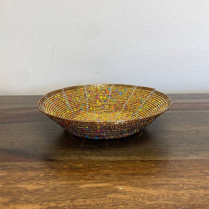 Gitzell FairTrade - Wholesale Decorative Plate/Dish/Bowl - Beaded Bowl Organizer