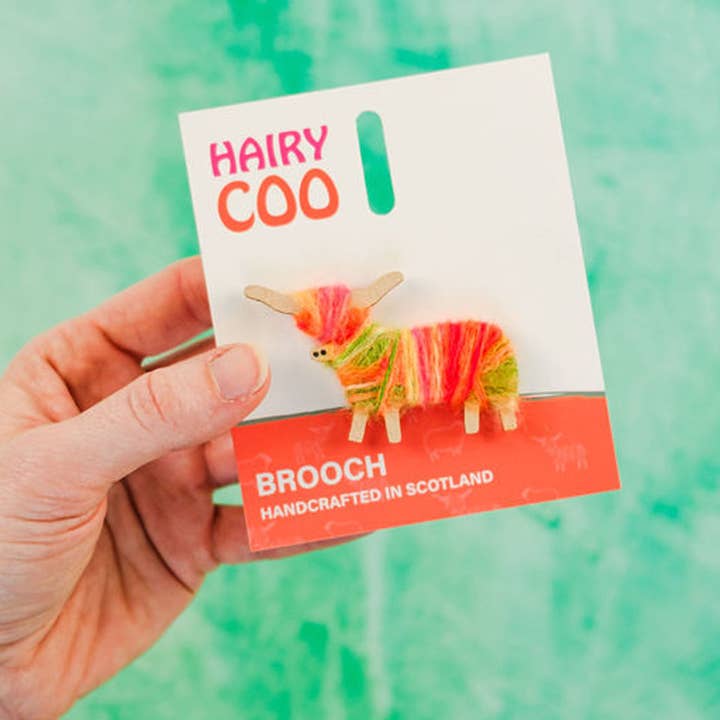 Hairy Coo - Venta al por mayor Broches - Broche hecho a mano con forma de vaca de las Highlands, nacido y criado en Escocia3