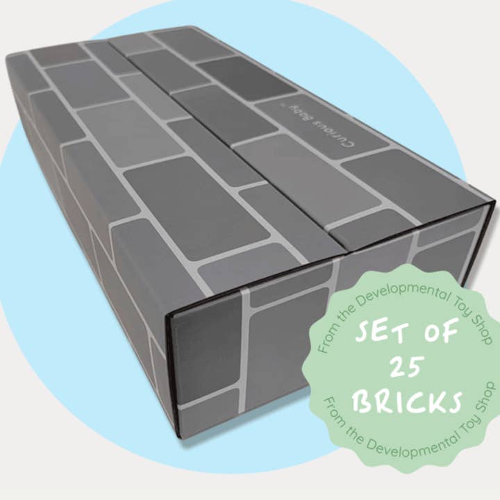 Moderne grijze bouwstenen voor grove motoren - set van 25 (pre-order) voor wholesale door Curious Baby