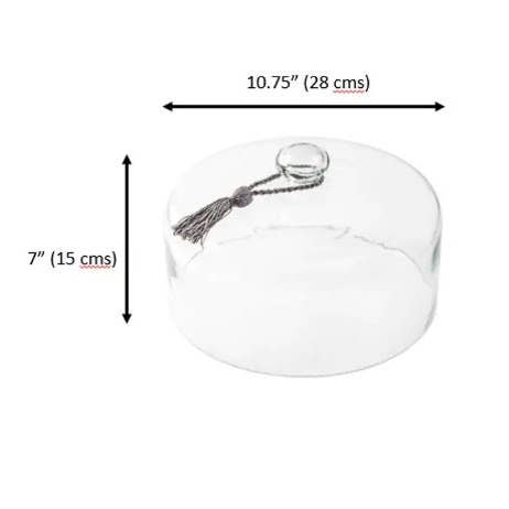 Serein Wellness - Wholesale Cake Stand - Glass Cloche Large Cake Dome Cylindrical Display Cover