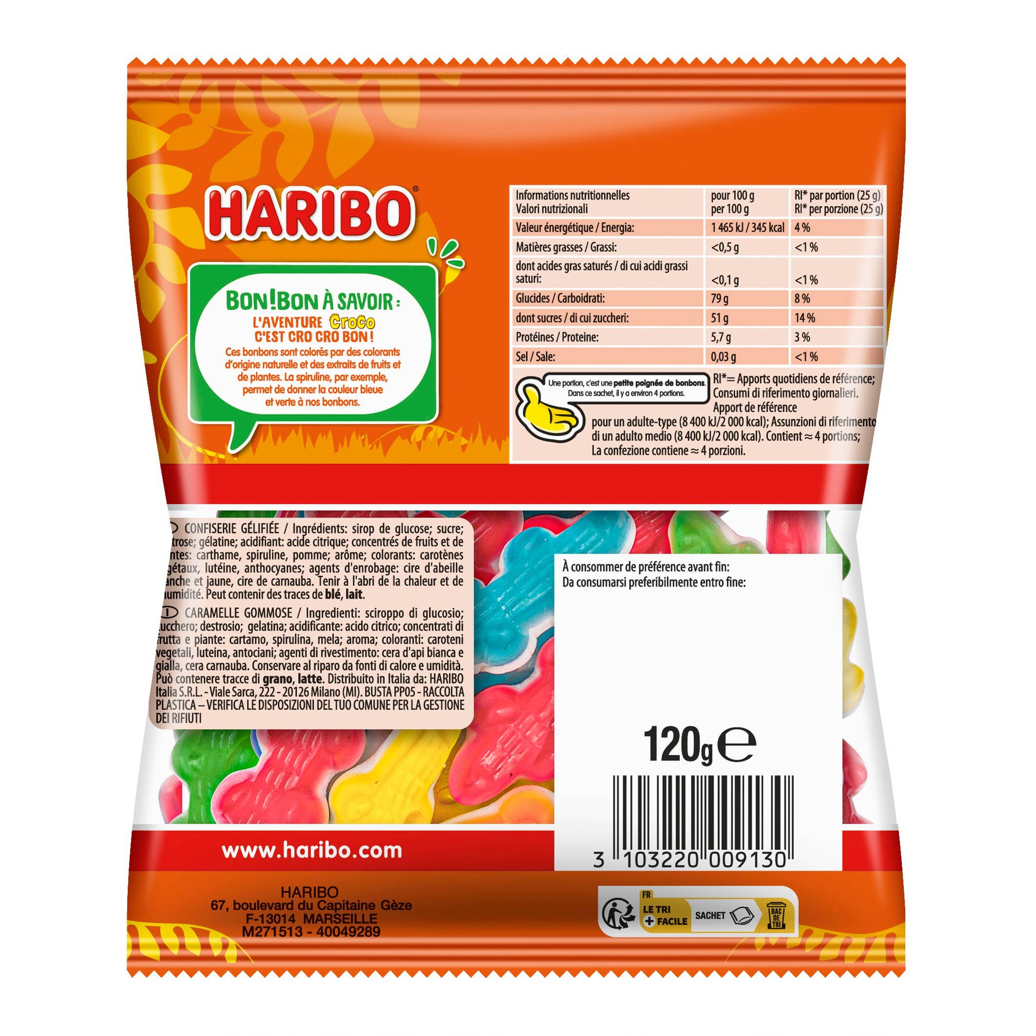 123bonbon - Wholesale Gummy - HARIBO Hari Croco - Bag 0.26 lb1