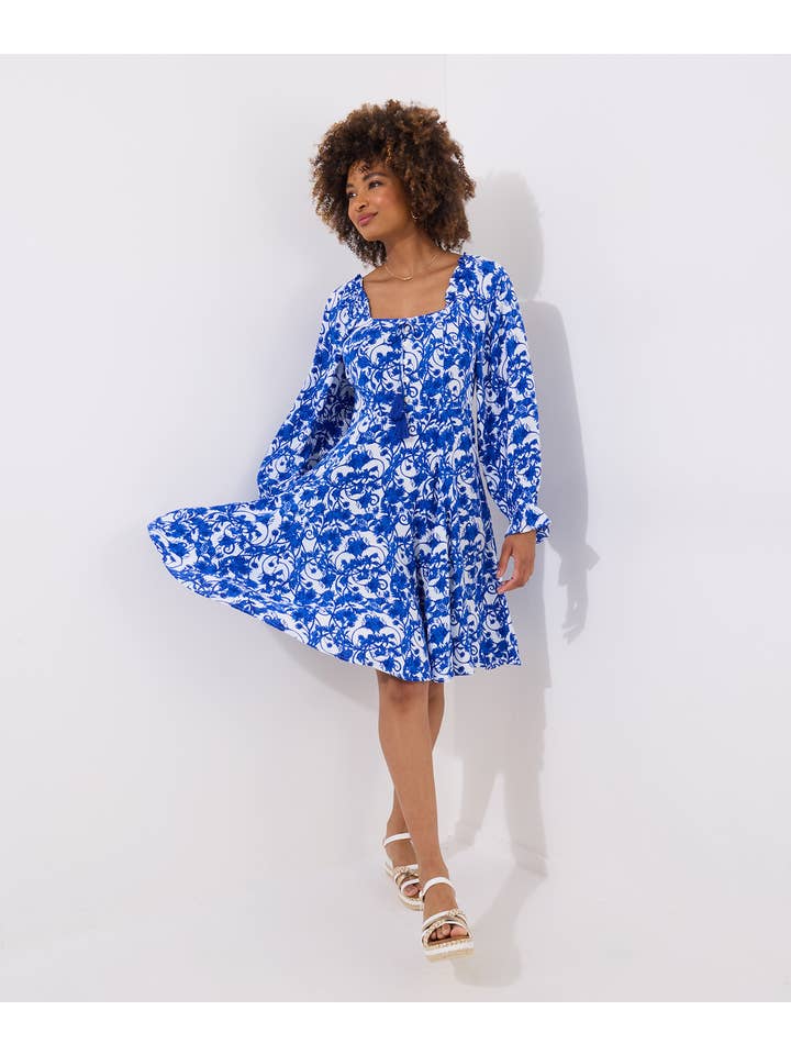 Blau Grecian Dreams Kurzes Kleid für den Großhandel auf Faire