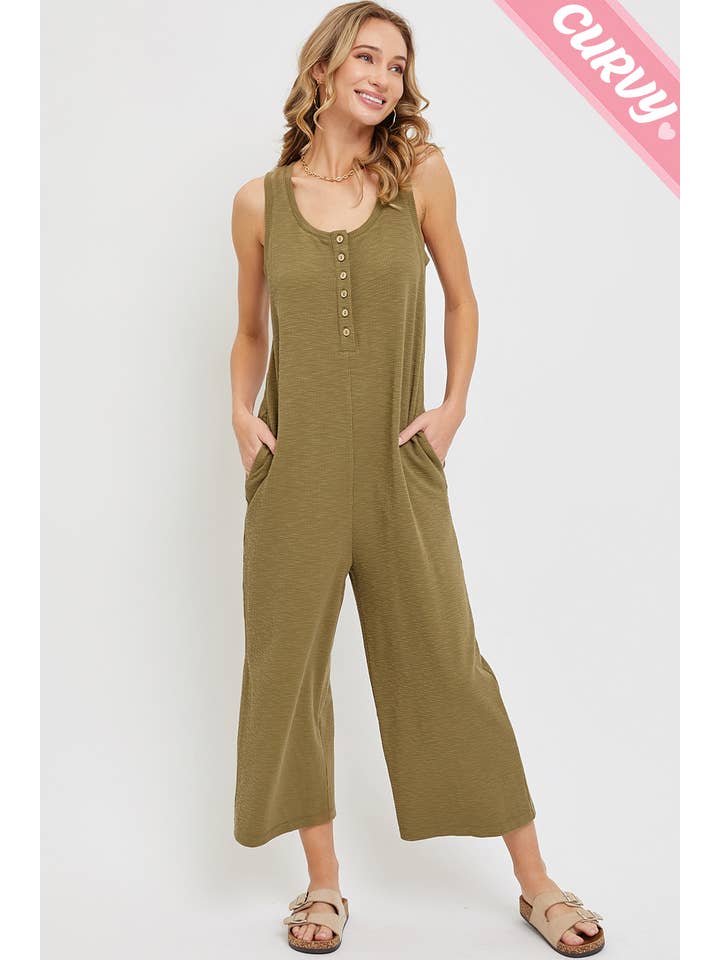 Sweet Lovely by Jen - Wholesale Jumpsuit - Women's - PLUS SIZE DAILY RELAXED BUTTON DOWN JUMPSUIT17