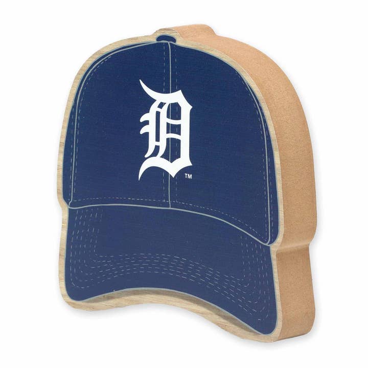 Open Road Brands, LLC - Wholesale Sign - MLB Detroit Tigers Ballcap Chunky Wood Decor