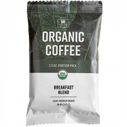 Crown Beverages Ekologiskt Frukostblandning Kaffepaket 2,5 oz. - 24 stycken WS-110COBFASTPK för wholesale av FIXTUREDISPLAYS