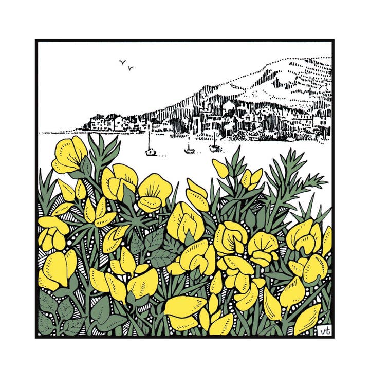 Milltir Sgwâr (Square Mile) Deganwy Gorse for wholesale by Alff a Bet Design