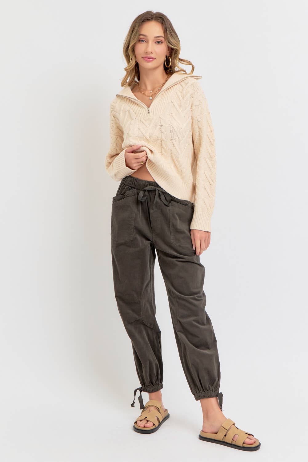 Sweet Lovely by Jen – wholesale Lounge Sweatpants/jogging bottoms – Women's – CORDUROY PULL-ON-PANTS/JOGGER23