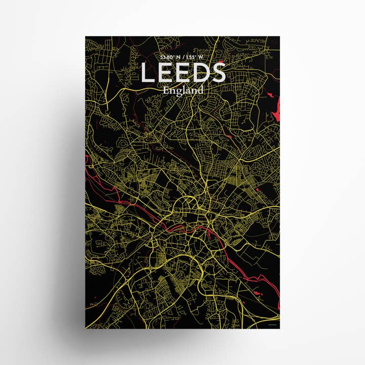 OurPoster.com - Wholesale Poster - Leeds City Map Poster