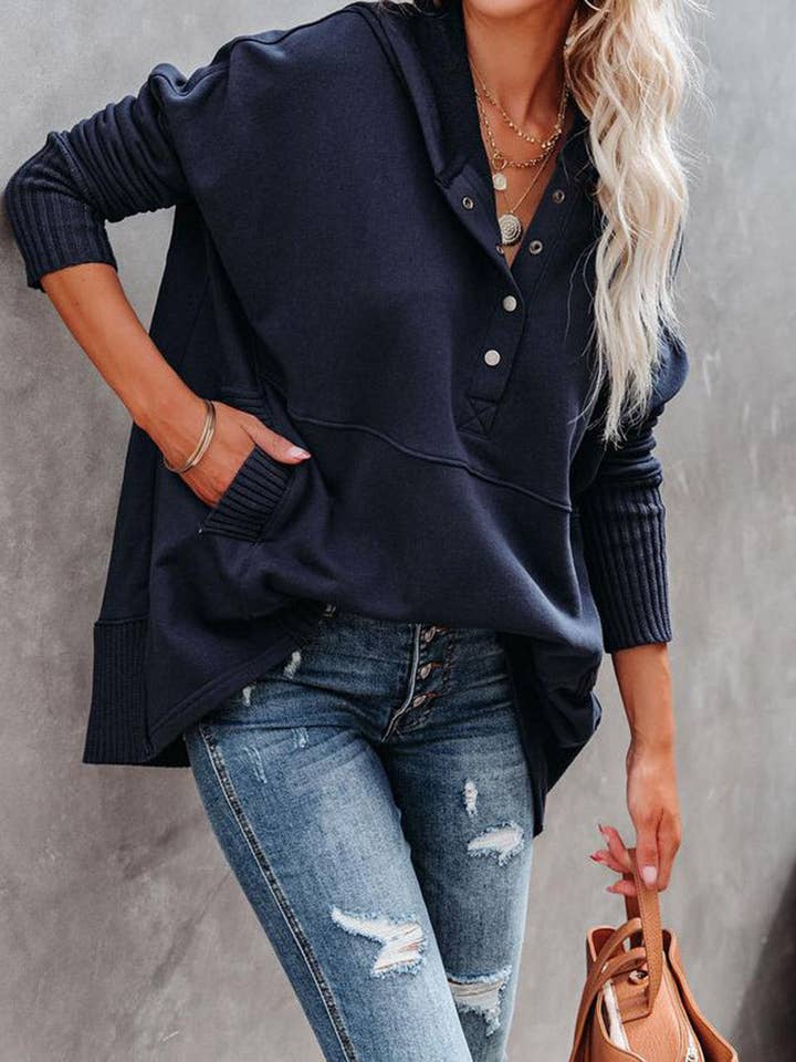 safistyle - Wholesale Knit top – Women's - Hooded Buttoned Knit Top13