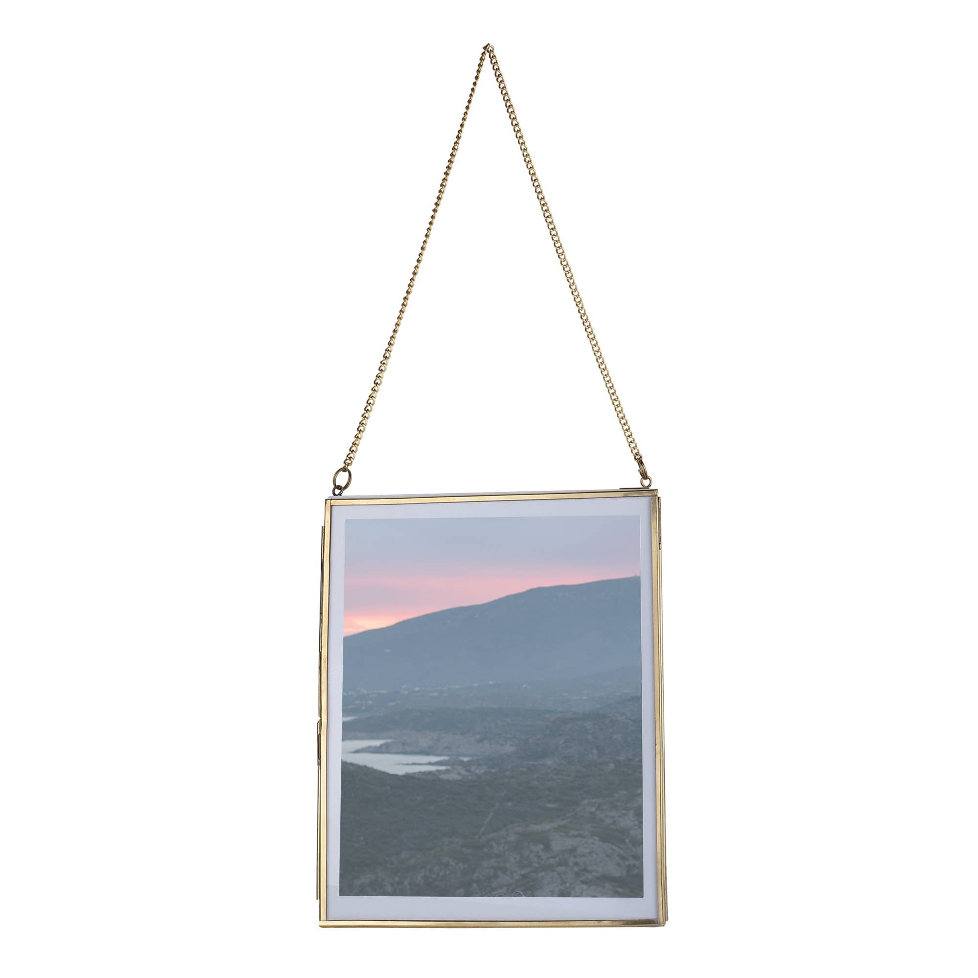 Alza – wholesale Picture frame – Hand-made real Brass and glass photo frame hanging 2
