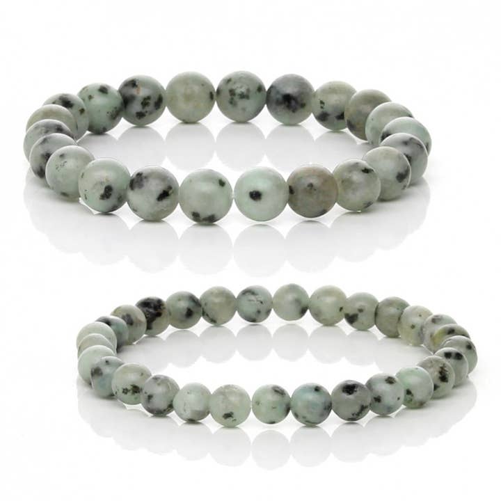 Bracelet en jaspe kiwi pour la vente par UniArt