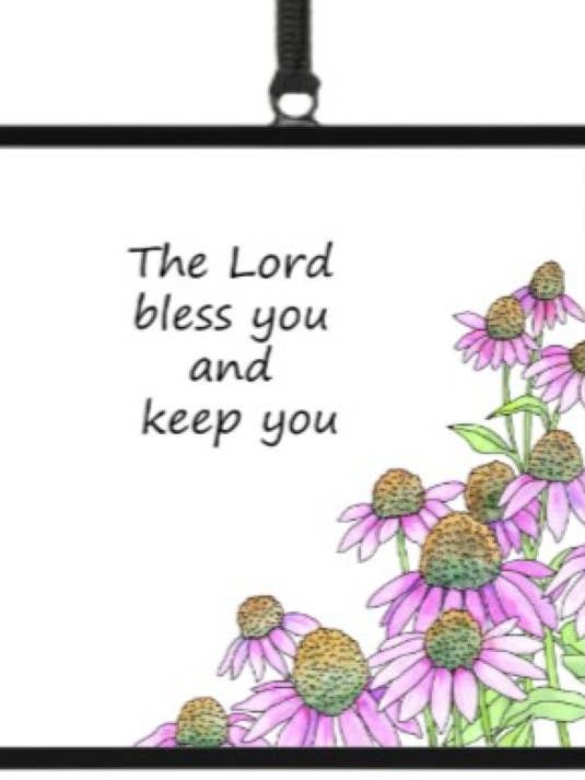 El Señor te bendiga - Captador de sol de vidrio de 4" x 4" con cinta para venta al por mayor de Bridgeton Hall