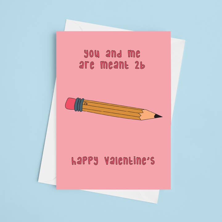 Meant 2B Valentines 5x7 Valentines Card for wholesale by Laura Lonsdale