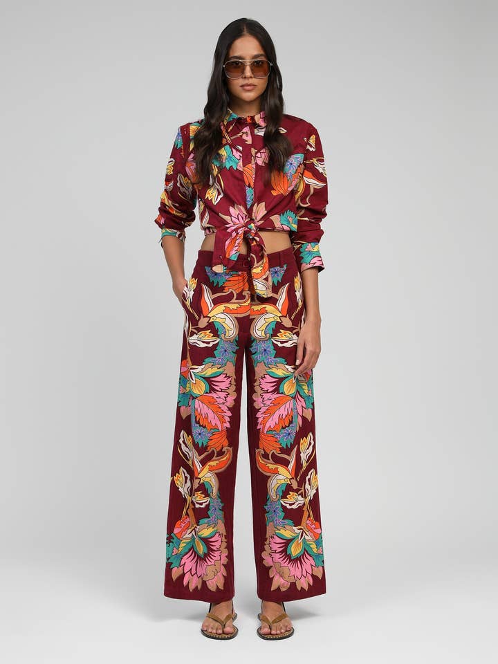 An'ge - Wholesale Pants - Women's - ROSSY PANTS pachina cherry