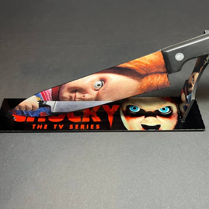 Dead Dave Designs - Wholesale Kitchen/Utility Knife - Chucky TV Series Knife With Sublimated Stand