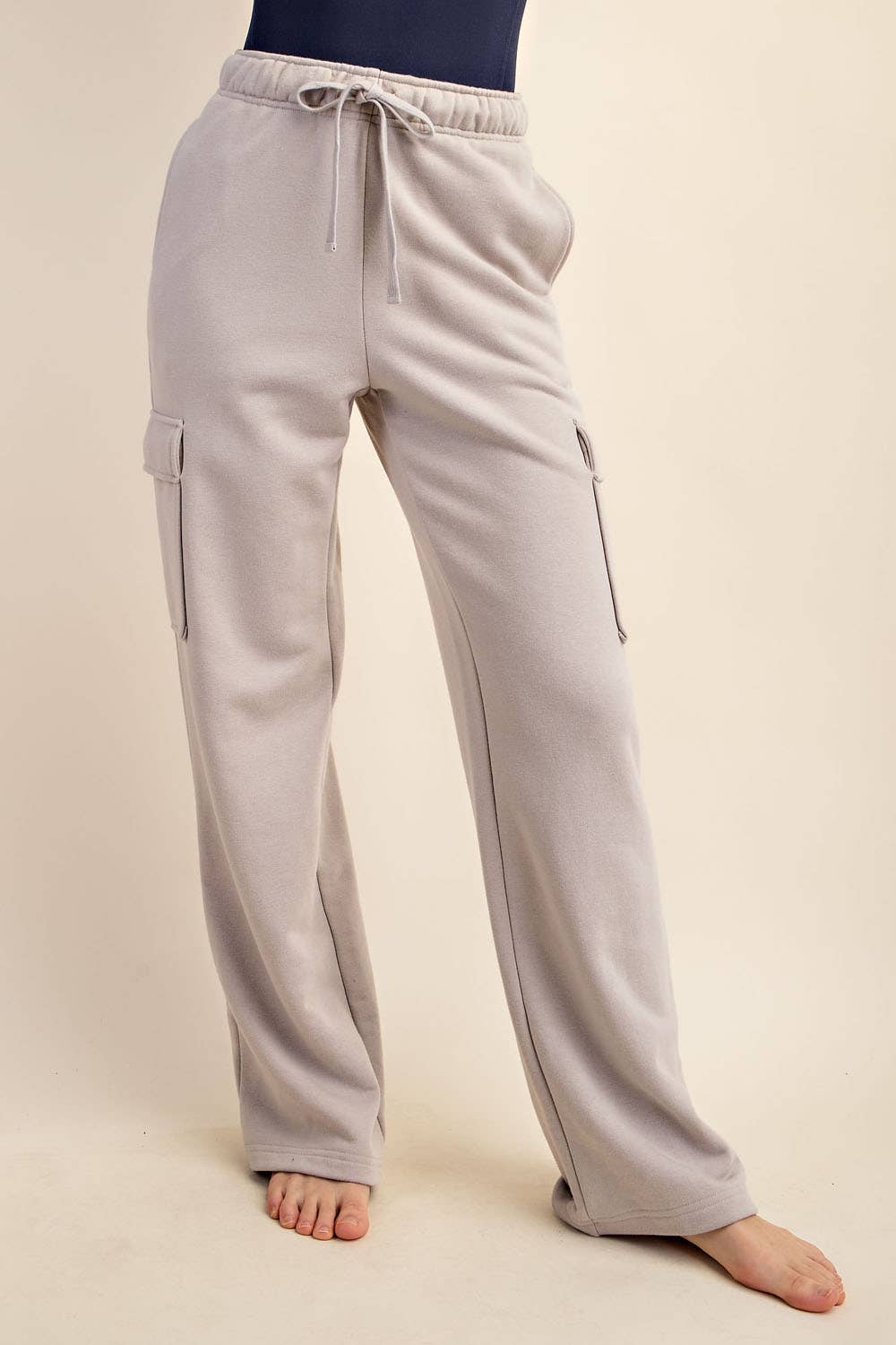 Rae Mode - Wholesale Pants - Women's - FRENCH TERRY STRAIGHT CARGO SWEATPANT33