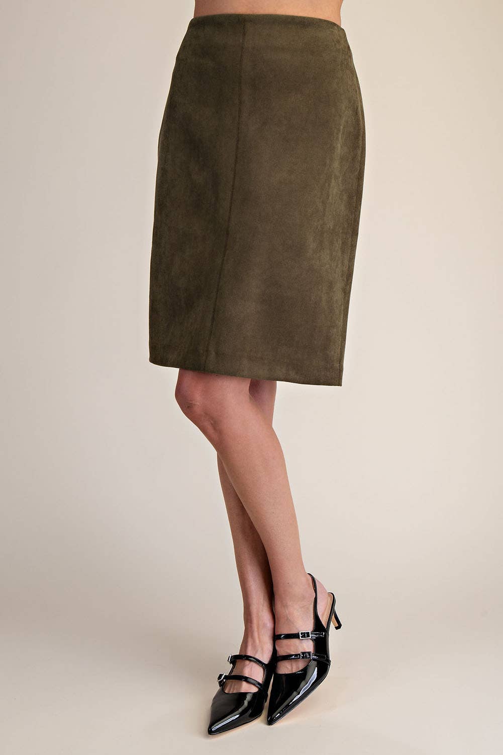 PORSHA - Wholesale Skirt - Women's - Stretch Suede Pencil Skirt17