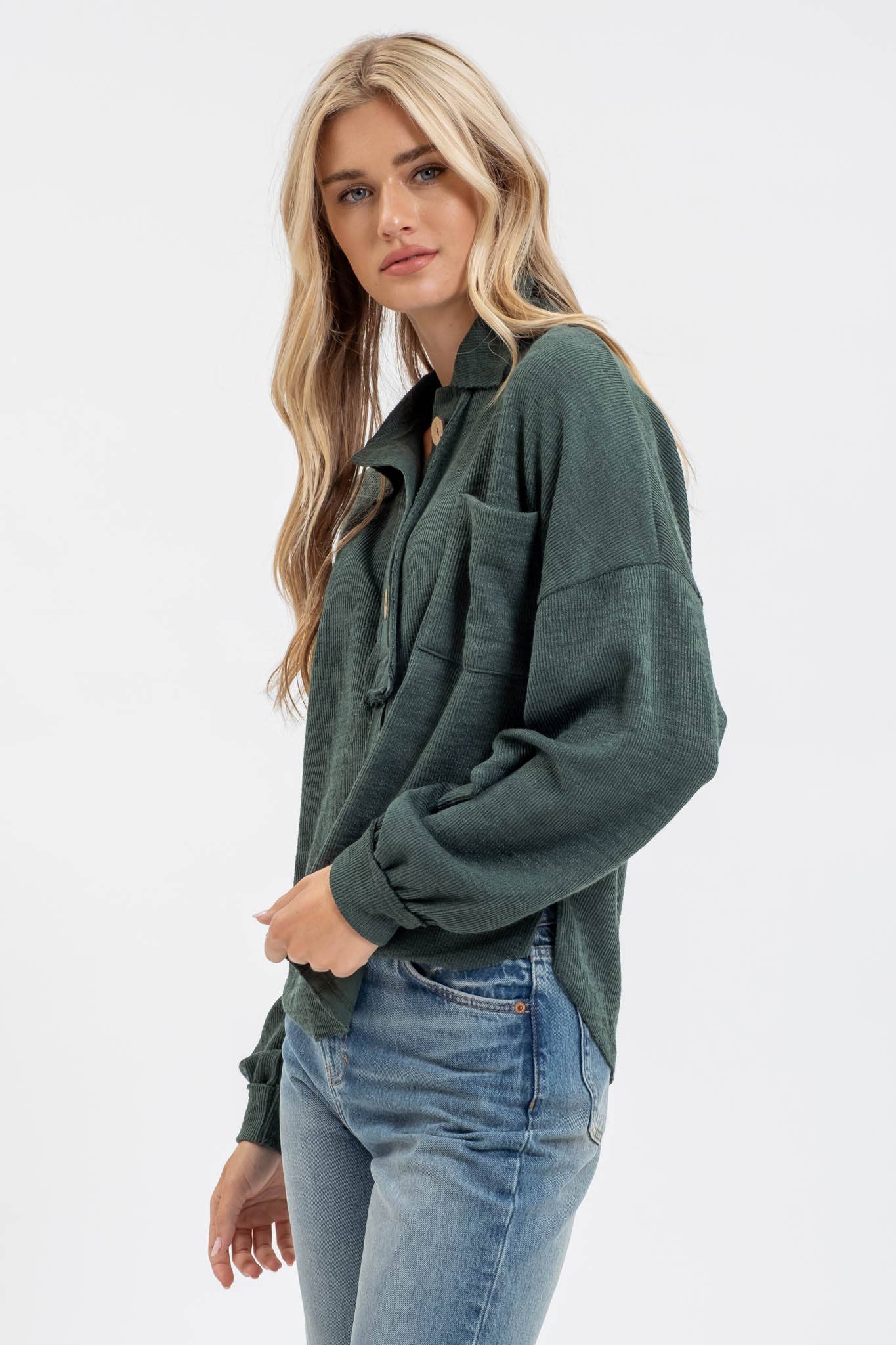 Blu Pepper - Venta al por mayor Jersey corto de punto - Mujer - TOP DE PUNTO CON CUELLO Y BORDES CRUDOS21