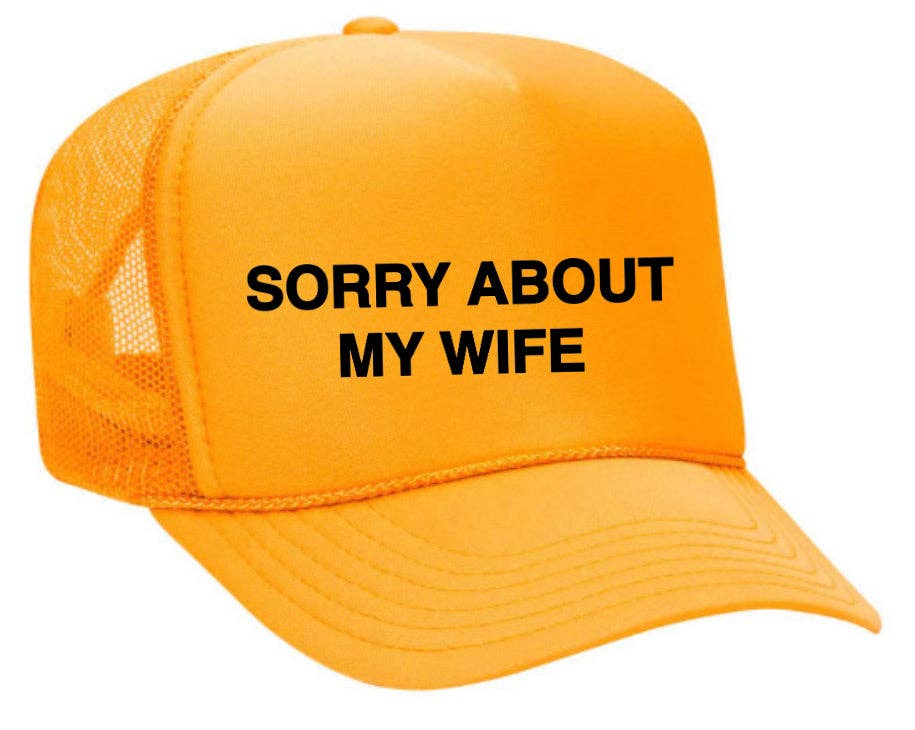 Inappropriate Trucker Hats – boné - Unissexo por atacado – Desculpe, sobre o Chapéu My Wife Trucker10