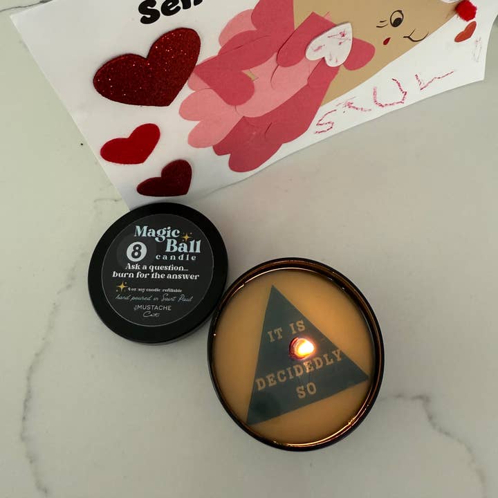 The Mustache Cat Made - Wholesale Travel Candles - Magic 8 Ball Candle 5