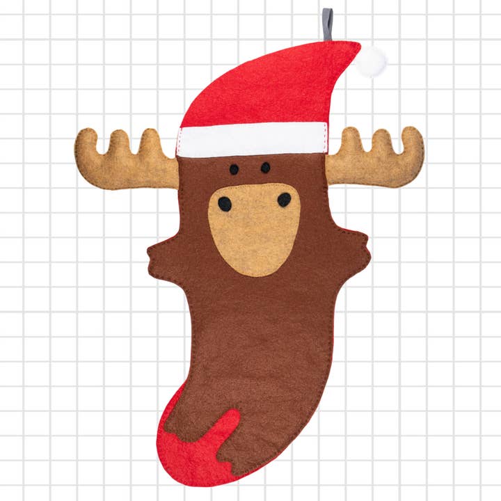 MOOSE CHRISTMAS STOCKING sewing kit for wholesale by Mimihali