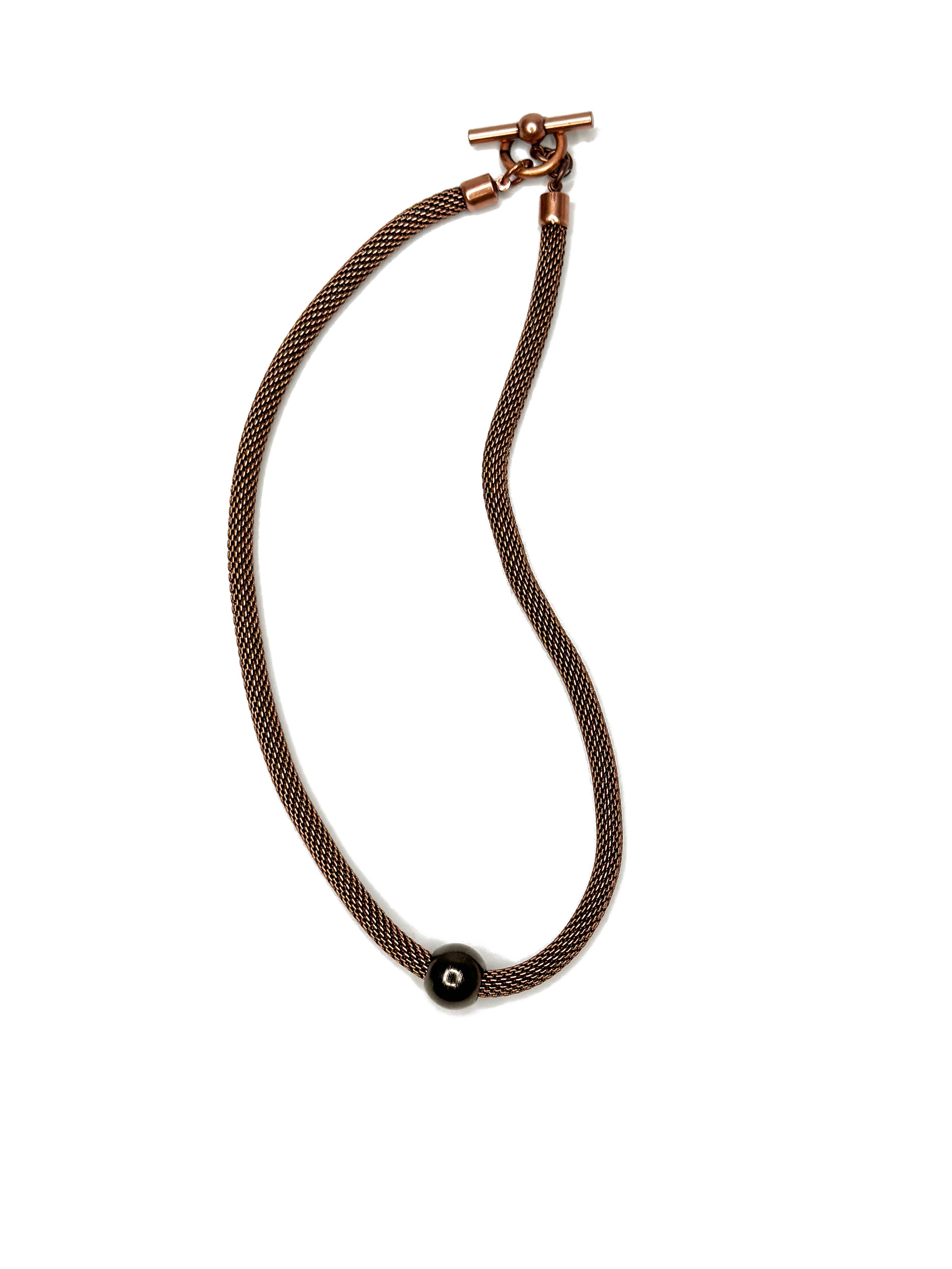 Erica Zap Designs - Wholesale Beaded/Pearl Necklace - Thick Mesh Necklace with Floating Bead6