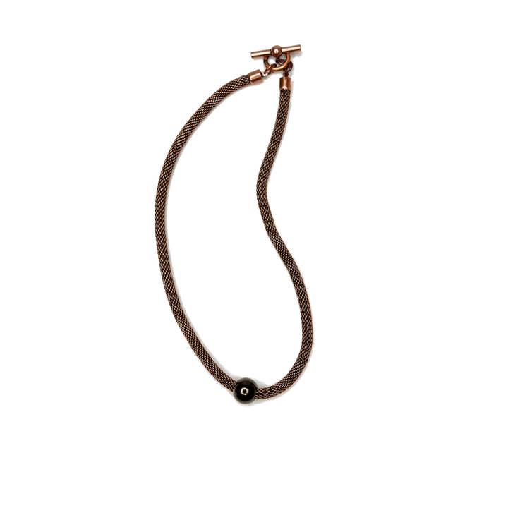 Erica Zap Designs - Wholesale Beaded/Pearl Necklace - Thick Mesh Necklace with Floating Bead6