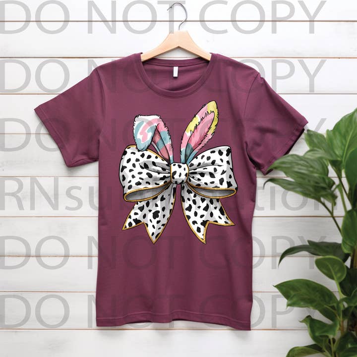 rnsublimation - Wholesale Sublimation Transfer - DTF Easter Bunny Bow Coquette Transfer Ready to Press1
