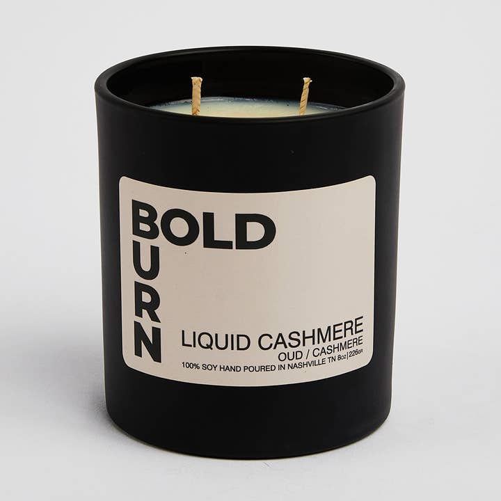 Flytande kashmir sojaljus för wholesale av Bold Burn Candles LLC
