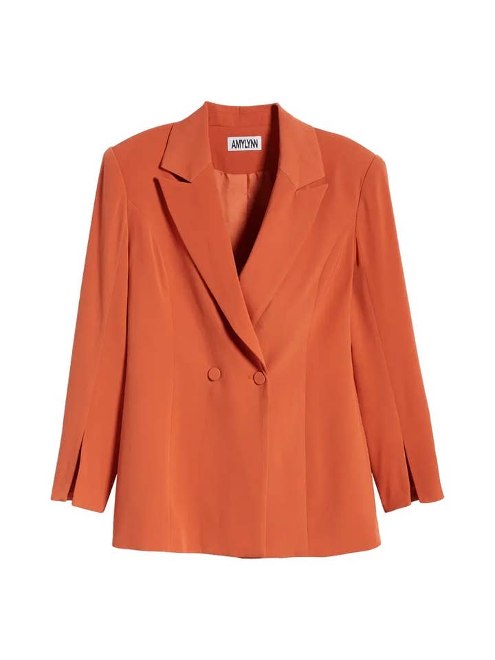 Tan Alice Double Breasted Blazer for wholesale on Faire