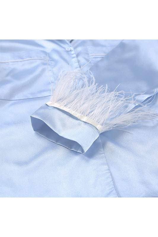 Queen Fashion – wholesale Pyjamasset - Dam – silkeslen topp och shorts nattkläder6