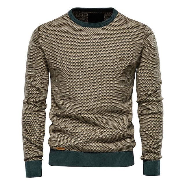 Ecovear - Wholesale Knit Sweater - Men's - Men'S Cotton Ribbed Knit Cropped Sweater1