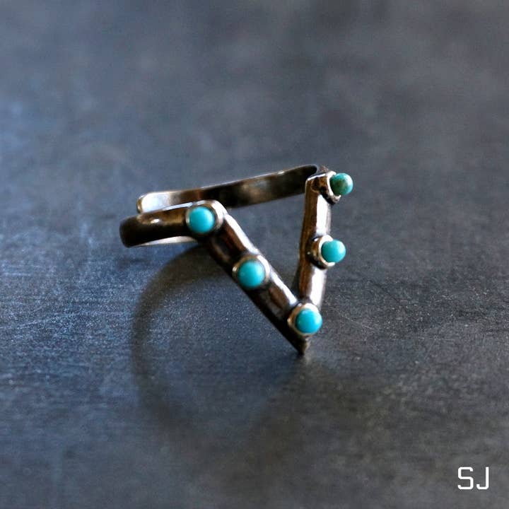 Sowell Jewelry - Vente Bague de cocktail/de cérémonie - Bague Jacy Turquoise1