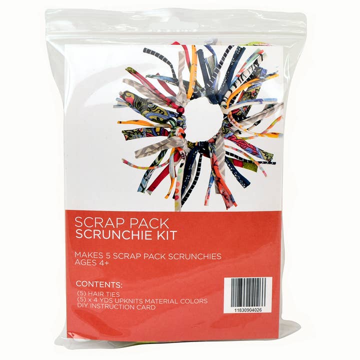 Shreds + rerope - Wholesale DIY Craft Kit - Eco DIY Scrunchie Kit - Makes 5 Pom Scrunchies