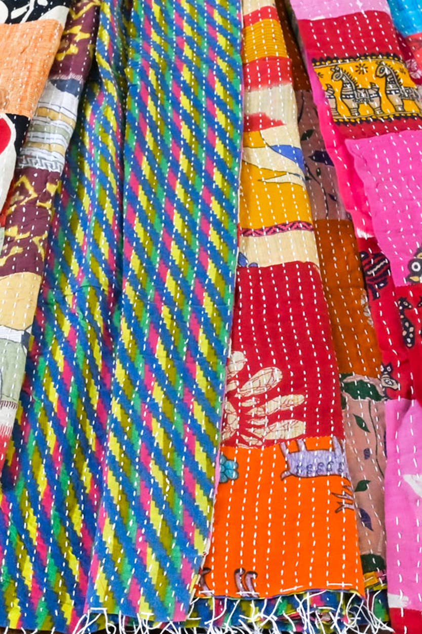 Sevya Handmade - Vente Écharpe – femme - Écharpes Patchwork Kantha3