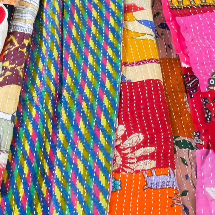 Sevya Handmade - Wholesale Scarf - Women's - Patchwork Kantha Scarves3