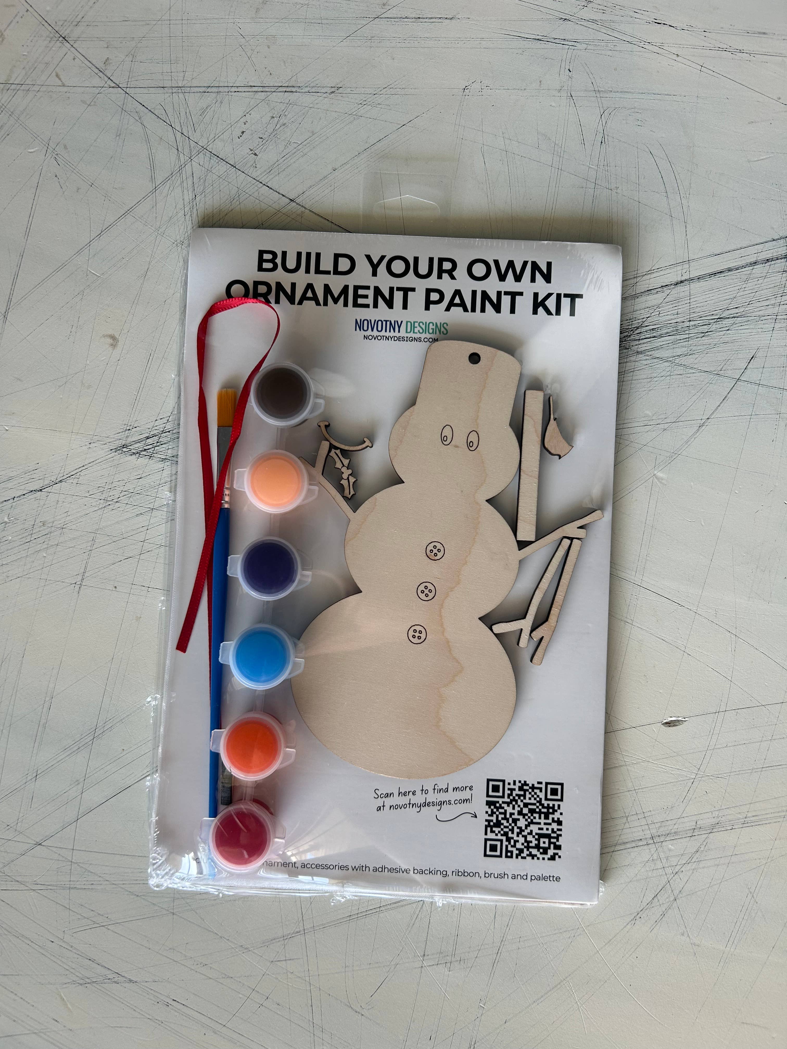 Novotny Designs - Wholesale DIY Craft Kit - Build Your Own Snowman Ornament Paint Kit6
