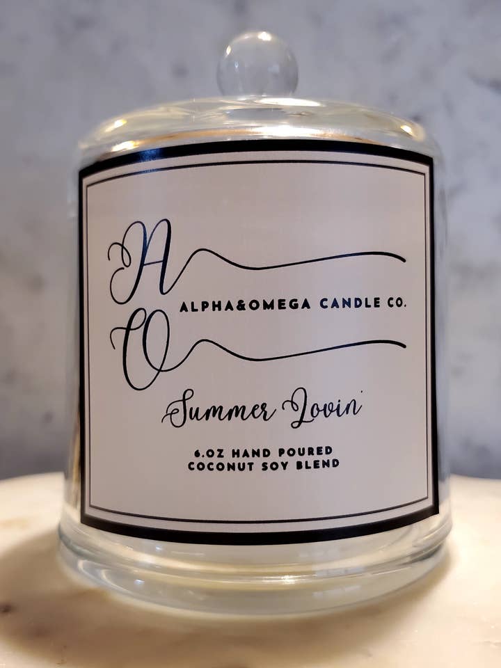 Summer Lovin' 6 oz Miscela di Cocco e Soia per la vendita all'ingrosso da parte di Alpha & Omega Candle Co.