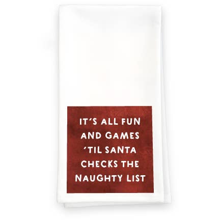 Fun and Games - Towel (Christmas) for wholesale by Paisley & Parsley