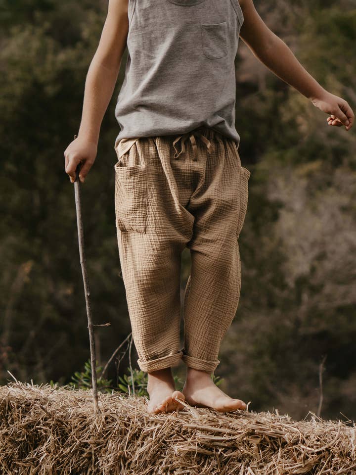 camel The Muslin Trouser for wholesale on Faire