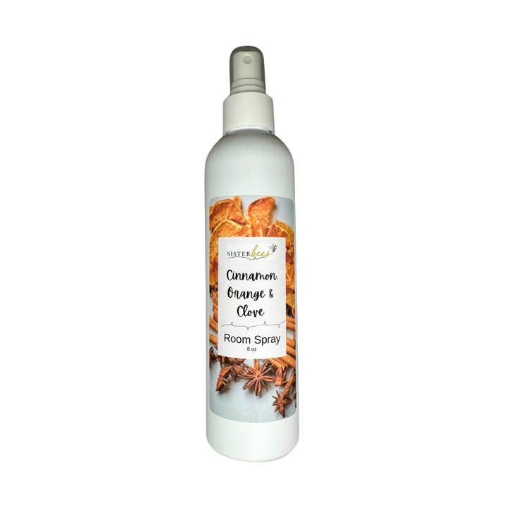 ROOM SPRAY (cinnamon, orange, clove, and a touch of honey) for wholesale by Sister Bees LLC