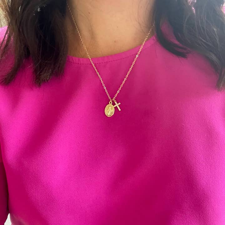 Laalee Jewelry - Wholesale Pendant/Charm Necklace - Cross Necklace, Virgin Mary Miraculous Medal, Christmas Gift