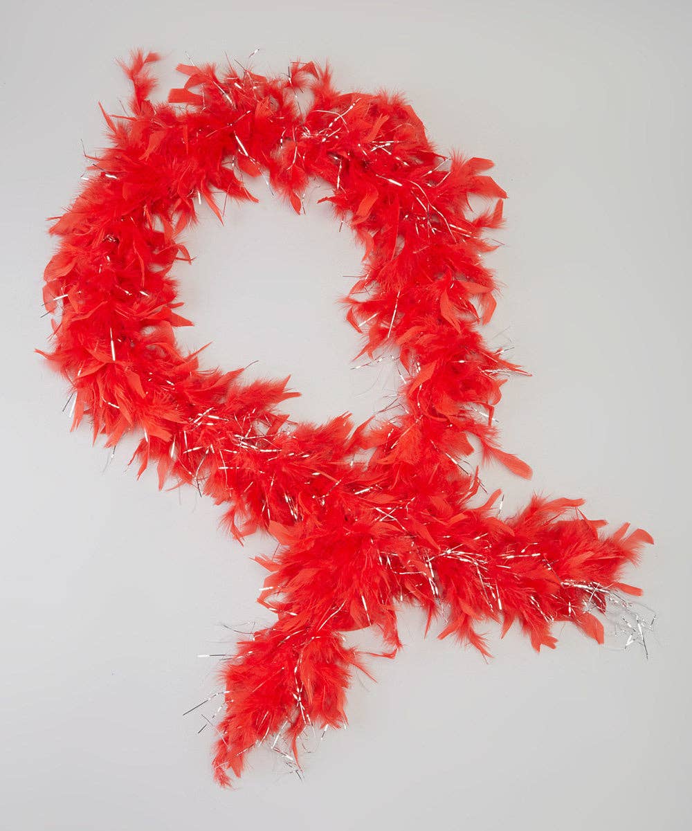 Wenchoice - Wholesale Costume - Kids - Red Feather Silver Thread Boa0